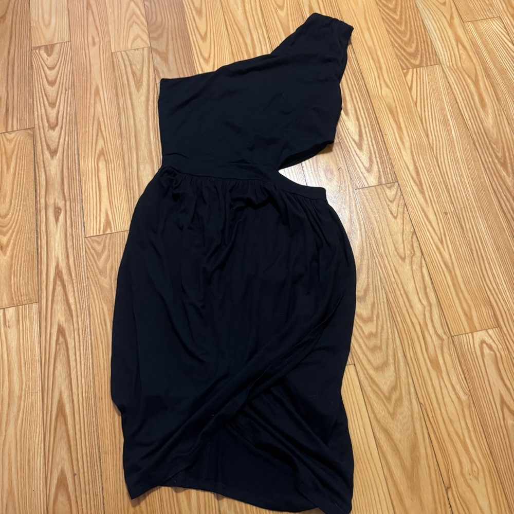 Lush black mini dress with cut out - size medium